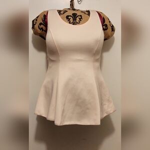 Vintage Y2K Cloudless Light Pink Sleeveless Peplum Top